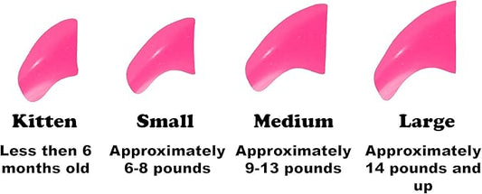 40 Pack Soft Nail Caps for Cat Claws HOT Pink Large