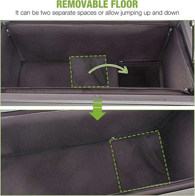 GUTINNEEN Outdoor Cat House Insulated Liner for Winter, Weatherproof Heated Outside Feral Cat Shelter, 2-Story Kitten House with Large Balcony