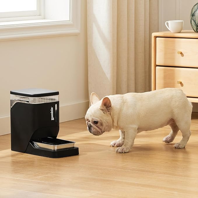 Automatic Cat and Dog Water Dispenser 6L with Stainless Steel Bowl, Gravity Water Bowl for Dogs Cats, 1.6 Gallon Pet Waterer 100% BPA Free, White