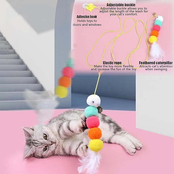 Cozy Cat Winter Sleeping Bag - Self-Warming 360 Wrap Cave Bed, Soft Plush Large Sack for Indoor Cats (B)