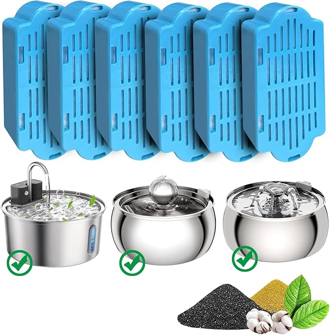 Cat Water Fountain Replacement Filters - for Tomxcute P Series Cat Fountain