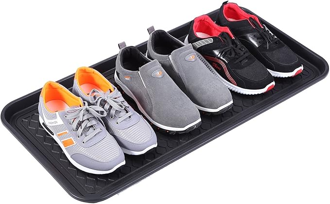 Multi-Purpose Boot Tray Mat,Pet Bowl Tray,Dog Bowl Mat,Boot Tray for Entryway,Waterproof Trays for Indoor and Outdoor Floor Protection,30" x 15"/Large