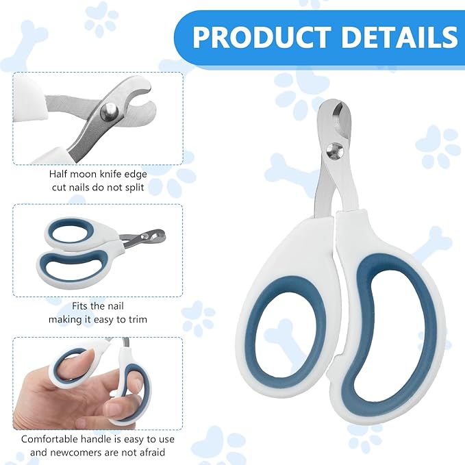20 Pcs Cat Nail Clipper Bulk Kitten Claw Trimmer Pet Nail Cutter Claw Care for Cats, Kittens, Bunny, Puppy, Rabbit, Gatos, and More