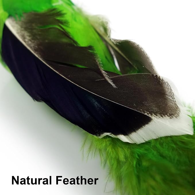 TTcat 2 Pcs Real Feather Cat Birds Toys Realistic Simulation Birds Toys with Bells for Indoor Cats Kittens.