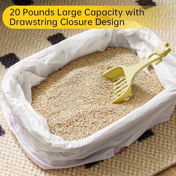 120 Count Self-Cleaning Litter Box Liners for PURA X/MAX - Leakproof & Odor-Control Design, 2x Thicker Material Than Standard Liners, Automatic Cat Litter Box Accessories
