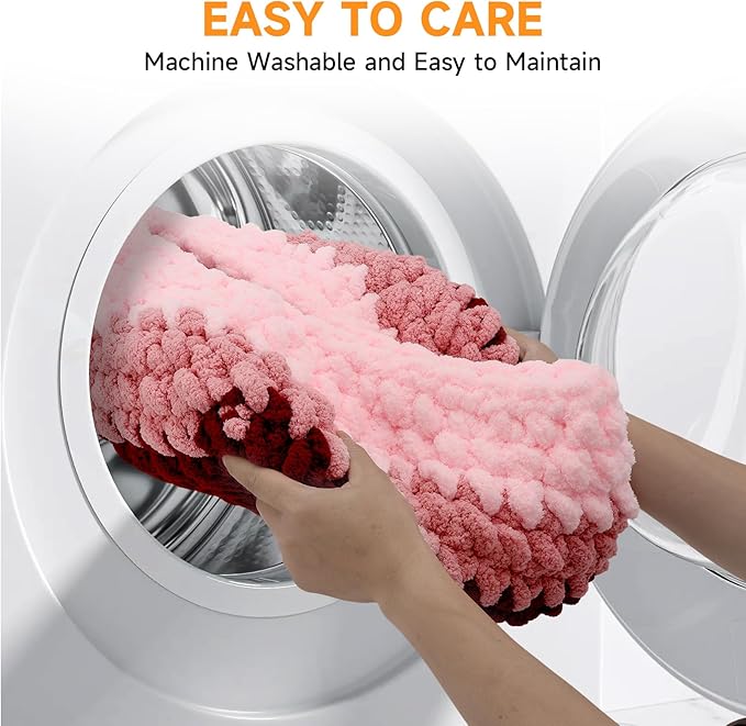 Ombre Gradient Round Cat Bed for Indoor Cats, Chunky Knit Washable & Plush Pet Bed, Cozy Nest with Non-Slip Bottom for Small Medium Cats