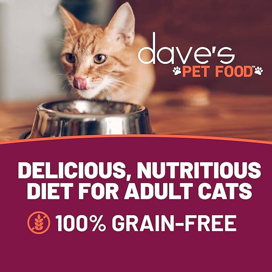 Dave's Pet Food Grain Free Wet Cat Food Pate (Chicken Formula), Made in USA Naturally Healthy Canned, Added Vitamins & Minerals, 5.5 oz Cans (24 Pack)