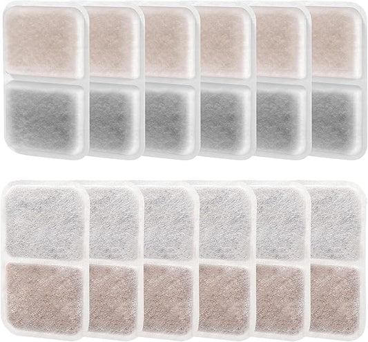 12 Pack airsift Litter Box Filters for Catit Airsift Jumbo/Regular/Smartsift Litter Box, Dual Action Filter to Keep Catit Litter Box Fresh Smell,Cat Litter Box Filters Pads Replacement