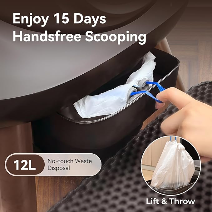 Self Cleaning Litter Box - G1 Automatic Cat Litter Box for Cats, Robot with Large Openning/Odor-Control/Dual Safety Protection