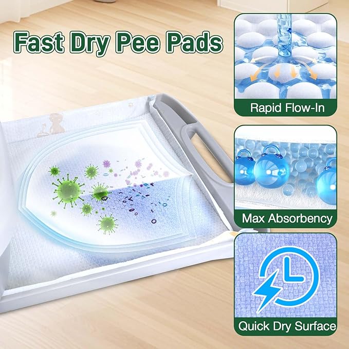 Litter Pads Compatible with Breeze Litter Box System, 25ct Super Absorbent Pee Pads for Cats, Odor Control Cat Pads Refills 16.9 X 11.7 Inch, Unscented