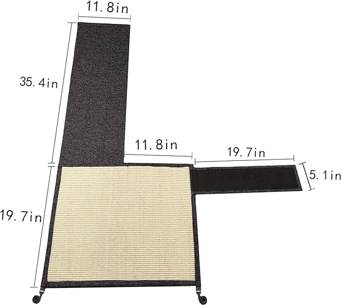 Cat Scratcher Couch- Natural Sisal Furniture Protection from Cats - Corner cat Scratcher for Couch,Chair,Sofa - Easy Installation