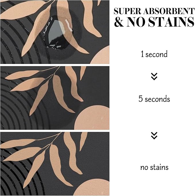 Dog Food Mats for Floors, Absorbent Dog Bowl Mat for Food and Water Dispenser Mat, Quick Dry Cat Food Mat Pet Supplies