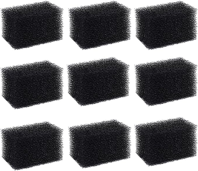 9Pack Cat Fountain Sponge Replacement Foam Sponges for Stainless Steel Fountains 84oz/2.5L Cat Water Fountain,Block Shape