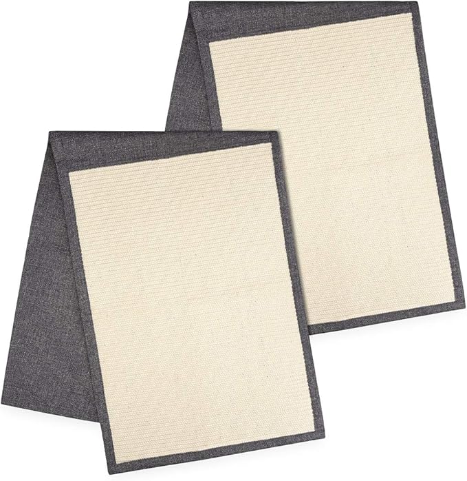 Navaris 2X Cat Scratch Mats Sofa Protector - Natural Sisal Furniture Protector Scratching Pads for Cats - Chair, Couch, Seat, Stairs