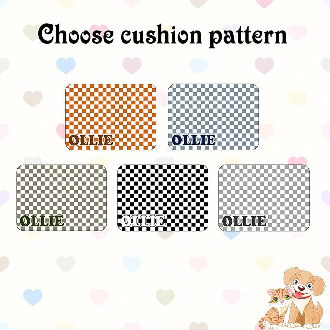 Personalized Dog Cat Feeding Mat Custom Pet Food Mat Waterproof Non-Slip Customized Puppy Name Photo Placemat Dish Rug Floor Protector Gifts for Pets Lover Pattern 7