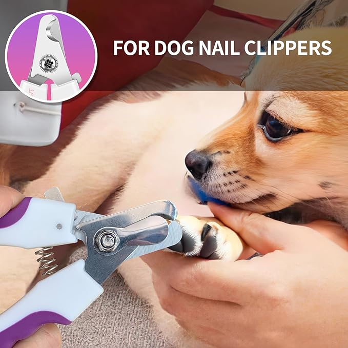 OneCut 6" Dog Nail Clippers for Small, Medium and Large Breed Professional Pet Nail Trimmers -Suitable for Cats, Rabbits and Guinea Pigs with Safety Guard to Avoid Over Cutting (Purple)