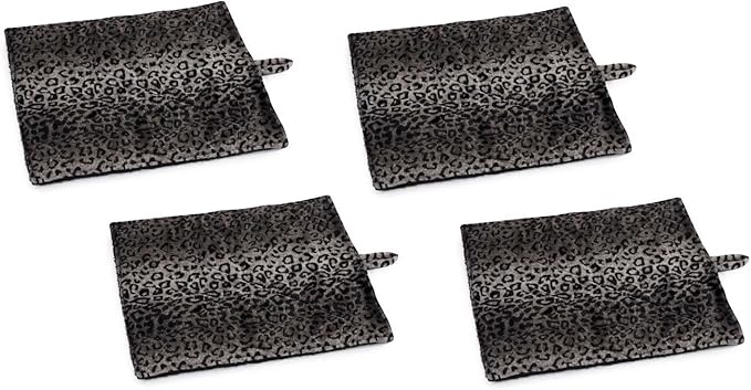 Prairie Horse Supply Quality Thermal Cat Mat and Free Cat Toy (Grey Leopard) (2 Mats) Cozy Self Heating Warming Kitty Kitten Puppy Small Dog Bed, Reversible Washable Pad, No Electricity