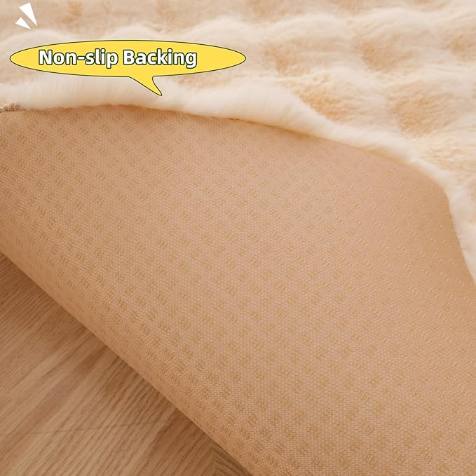 SHENGOCASE Pet Cushion Pad, Faux Fur Dog and Cat kneading Pillow, Cozy Bed Insert for Crate Pad Padding for Cage Kennel House Condo Shelf (23.6")