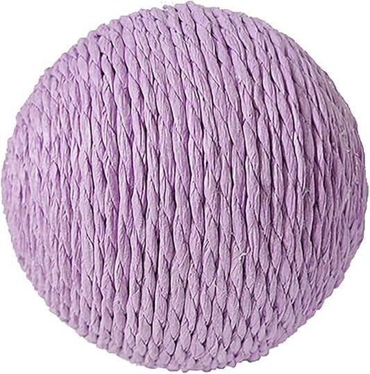 Extra Large 4-Inch Sisal Cat Ball Toy (Purple)