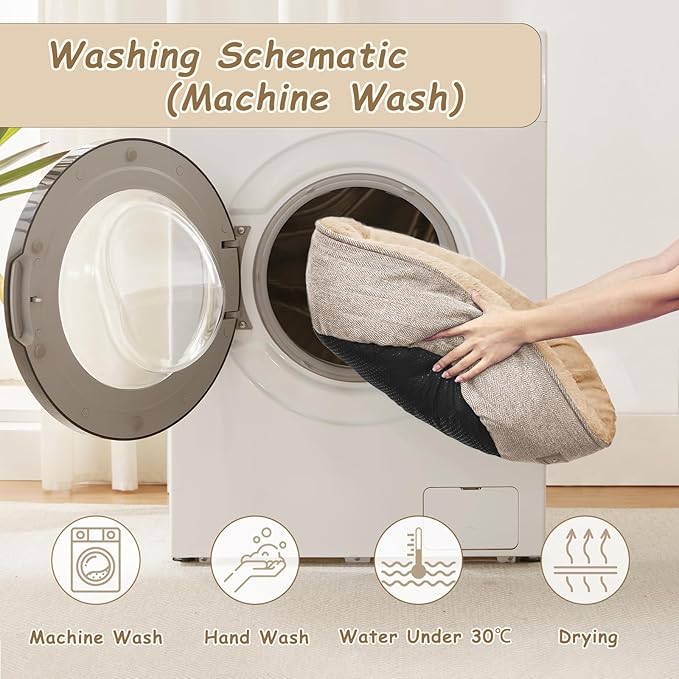 Cat Beds for Indoor Cats,Kitten Bed,Dog Bed for Extra Small Dogs Breeds,Puppy Kennel Bed, Comfy Durable Pet Sleeping Bed, Washable Roun Cat Bed & Non-Slip Bottom, Size 18"L x 18"W x 6.5"Th