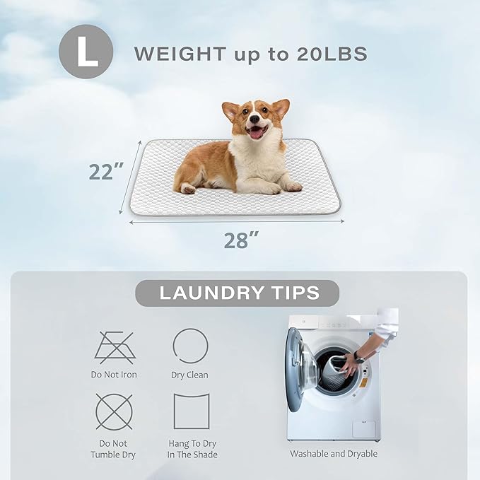 MICROCOSMOS Pet Cooling Mat & Sleeping Pad- Breathable Bubble Surface, EZ Clean. Keep Cooling for Pets, Kids and Adults in Summer.(GreyWhite, 28" x 22")