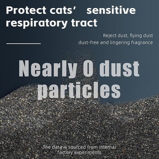 Mineral Ore Clumping Liþer, Natural Sodium-Based Raw Mineral Cat Litter | Dust-Free, Ultra Absorbent, Odor Control | Eco-Friendly, Low Tracking, Clumping Cat Litter 9.9LBS (9.9LBS_Black Diamond)