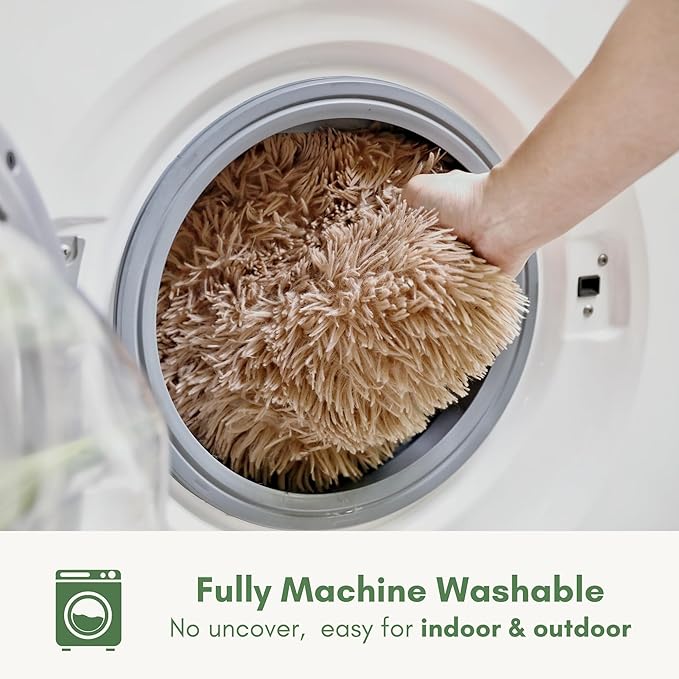 Self Warming Mat, 24''*20'' Non-Skid Thermal Pet Mat, Washable Outdoor Insulation for Cat House, Carrier Cat Bed, Brown