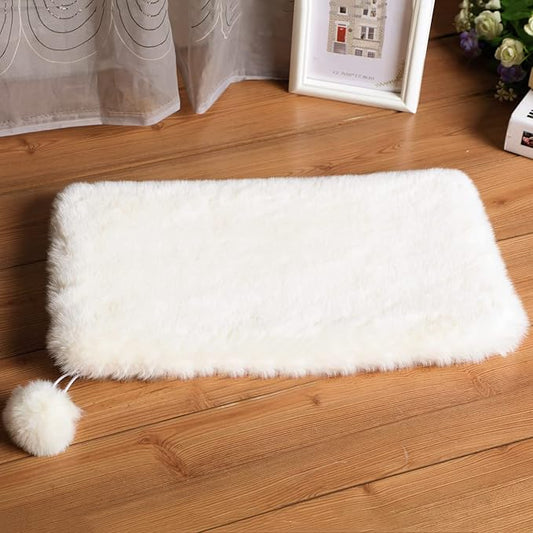 SHENGOCASE 2-Pack 11.8" x 17.7" Faux Rabbit Fur Cat Condo Replacement Cushion, Premium Quality Pet Bed Mat