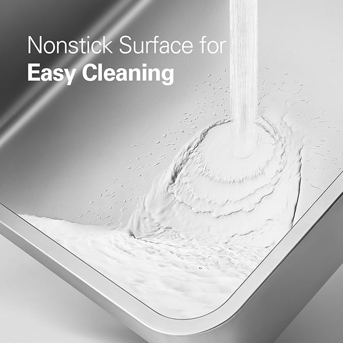 Zarler Stainless Steel Litter Box with Lid, Extra Large Cat Litter Boxes, XL Large Metal Litter Box for Big Cats with High Sided, Grey (Non-Sticky, Easy to Clean, Anti-Urine Leakage)