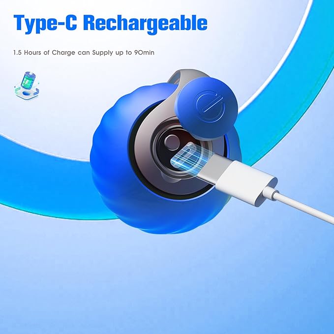 2025 New Upgrade Speedy Tail Cat Toy, Smart Interactive Pet Toys Comes with 4 Tails, Reinforced Version of The Cat Toys Balls, Two Speed Adjustment (Blue)