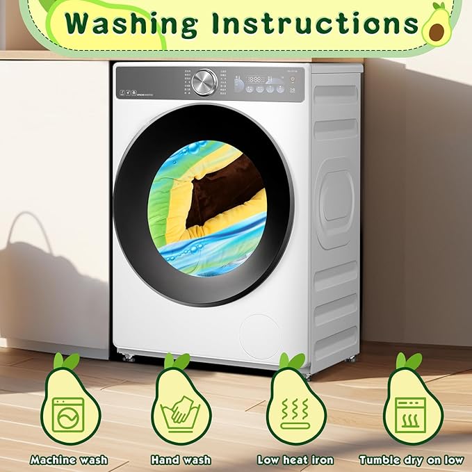 Avocado Heated Cat Bed - Cute Round Dog Bed, Warming Pet Bed for Indoor Cats & Small Dogs, Washable Calming Nest with Heating Pad & Timer, Green Pet Heating Pad for Cats and Dogs