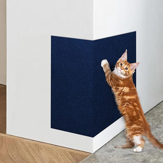 Bed Cat Scratcher Pad,47.2"x15.8"Cat Scratching Mat,Self-Adhesive Trimmable Anti Scratch Bed Couch Wall Corner Furniture Protector from Cat Claws,Easy Use for Cat Carpet/Door/Post