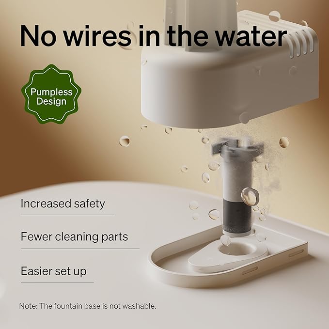 PETLIBRO RFID Multi Cats Water Fountain with Cat Recognition & Hydration Monitoring, Pump-Free Auto Cat Water Dispenser, Large Capacity 101oz/3L, 2.4G Wi-Fi APP Control Cat Fountain x2 Collar Tags