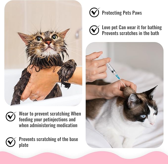 4Pcs Cat Shoes, 3.62×1.57 Inches Anti Scratch Cat Mittens, Breathable Mesh Nail Caps for Cats Claws, Adjustable Cats Claw Covers for Pet Bathing Feeding Cutting Nails(Gray)