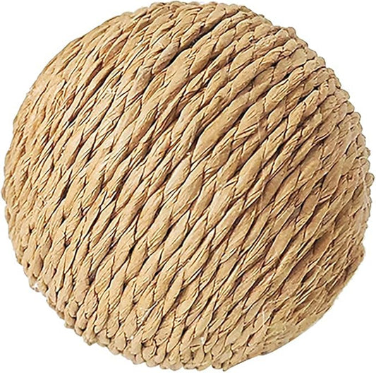 Extra Large 4-Inch Sisal Cat Ball Toy (Beige)