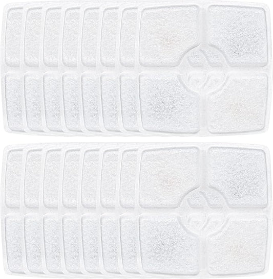 Wonder Creature Cat Water Fountain Filter, Square Cat Fountain Replacement Filters, 16 Filters Pack