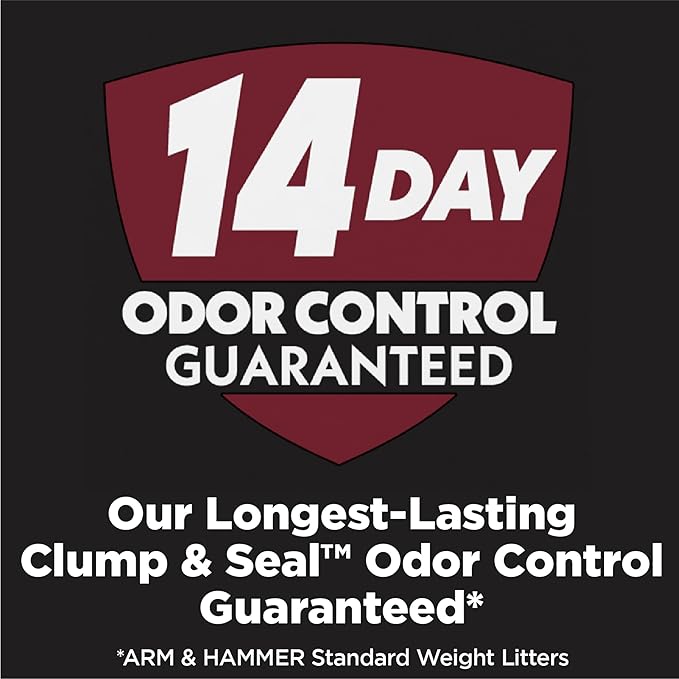 ARM & HAMMER Clump & Seal Clumping Cat Litter, 14-Day Odor Control Litter, Platinum Multi-Cat Formula Complete Odor Sealing Formula, Online Exclusive, 37lbs