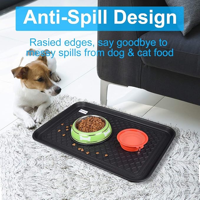 Multi-Purpose Boot Mat, Shoe Mat, Pet Bowl Tray, Waterproof for Indoor and Outdoor Floor Protection, 24" x 15"/2 Pack
