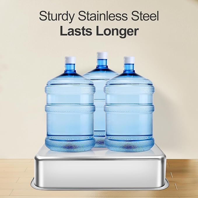 Sousia 2 Packs XL Stainless Steel Cat Litter Box with Lid High Sides, Extra Large Metal Litter Box, Non-Sticky Anti-Leakage Easy Cleaning for Large & Multiple Cats,Scoop Included