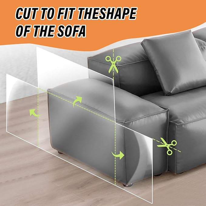 Anti-Cat Scratch Furniture Protector, Flexible Sticky Couch Corner Guard, Thicken Vinyl Cat Scratch Tape (158" x 11.8")