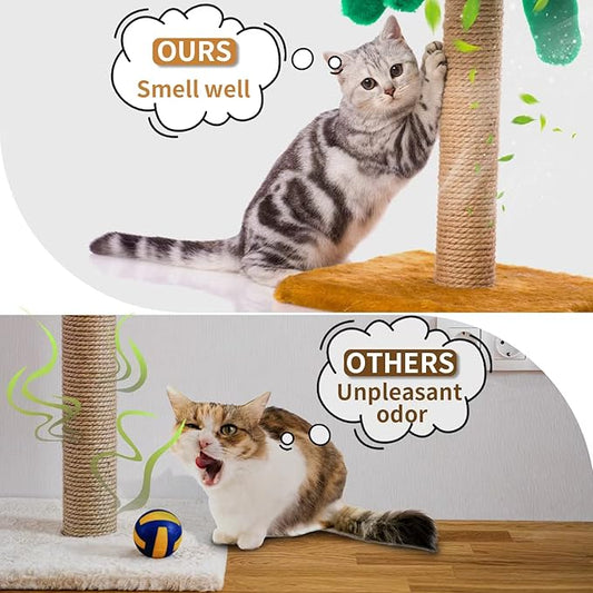 Rope for Cat Scratching Post - BARPOT Natural Hemp Rope for Scratching Post, 1/4 inch cat rope scratching Post, replacement rope for cat tree (100FT)