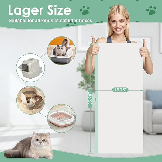 60 Count 36"x18" Large Litter Box Liners,XL Jumbo Drawstring Extra Thick Cat Litter Bags,Extra Durable Cat Litter Bags for Pet Supplies