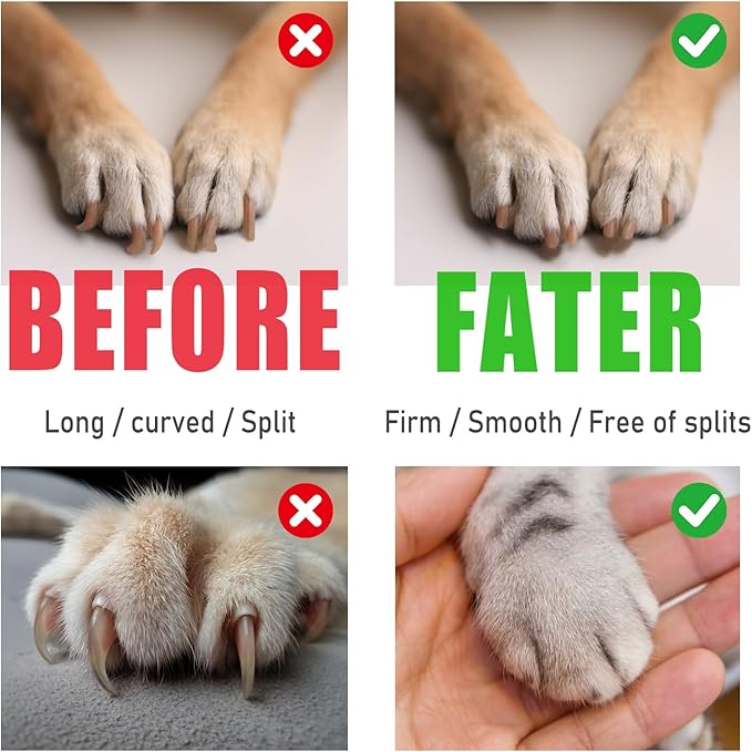 Dog Nail Grinder - 2-Speed Super Quiet and Low Vibration Electric Pet Nail Grinder - Rechargeable Dog Nail Trimmers for Small Dogs- Cat Nail Claw Clippers with 2 Level LED Lighting(White)