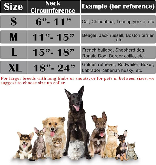 Katoggy Protective Inflatable Recovery Collar, Soft Blow-up Dog Cone Collar, Pet Donut Cone Collar, Comfy Elizabethan Collar After Surgery for Large Dog to Prevent from Biting & Scratching