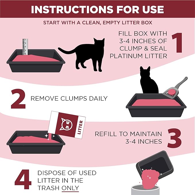 ARM & HAMMER Clump & Seal Clumping Cat Litter, 14-Day Odor Control Litter, Platinum Multi-Cat Formula Complete Odor Sealing Formula, Online Exclusive, 37lbs