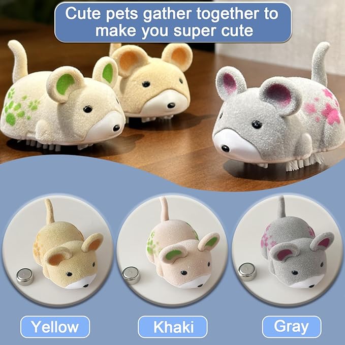 OHGOSH Vibrating Hamster, Electric Walking Hamster Toys, As A Novelty House Pet for Your Child,This Would Also Make Lovely(Children's Version (3 PCS))