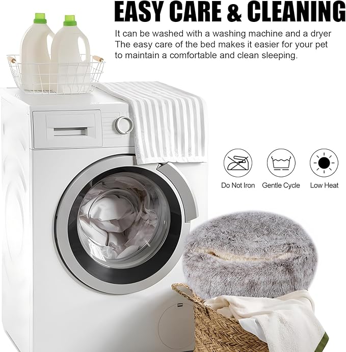 Cat Beds for Indoor Cats,Cat Cave for Puppy and Kitty,Calming Small Dog Bed for Small Dogs with Cover Cave,Cozy Warming Fluffy Washable Anti-Slip Pet Sleeping Bag (20 * 20inch,Khaki)