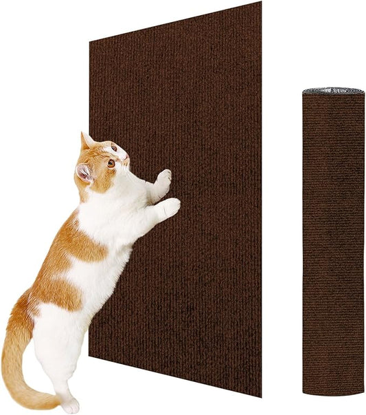 23.6x15.8 Couch Wall Corner Protection for Indoor Cats,Anti Scratch Furniture Protector from Cats Scratching,Trimmable Climbing Cat Scratcher Pad Play Mat Easy Use for Cat Board/Door/Carpet
