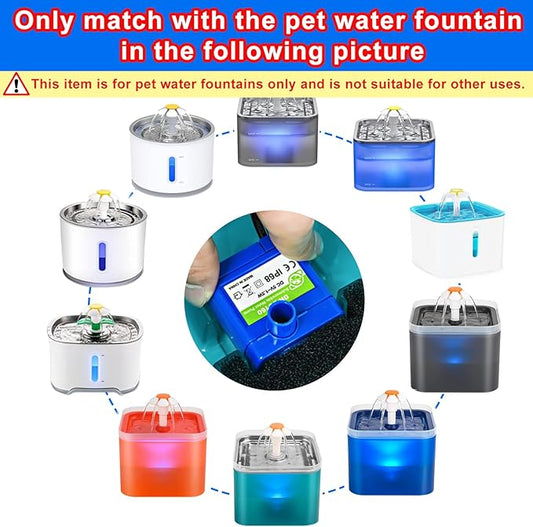 Cat Water Fountain Pump, Pet Water Fountain Pump Compatible Motor, DR-DC160 for Cat Drinking Fountain Cat Water Dispenser Replacement (Pump)