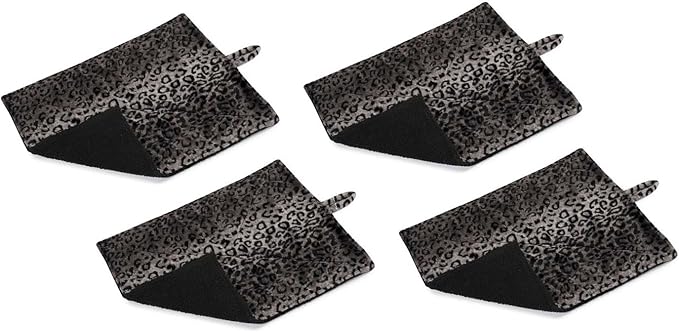 Prairie Horse Supply Quality Thermal Cat Mat and Free Cat Toy (Grey Leopard) (2 Mats) Cozy Self Heating Warming Kitty Kitten Puppy Small Dog Bed, Reversible Washable Pad, No Electricity